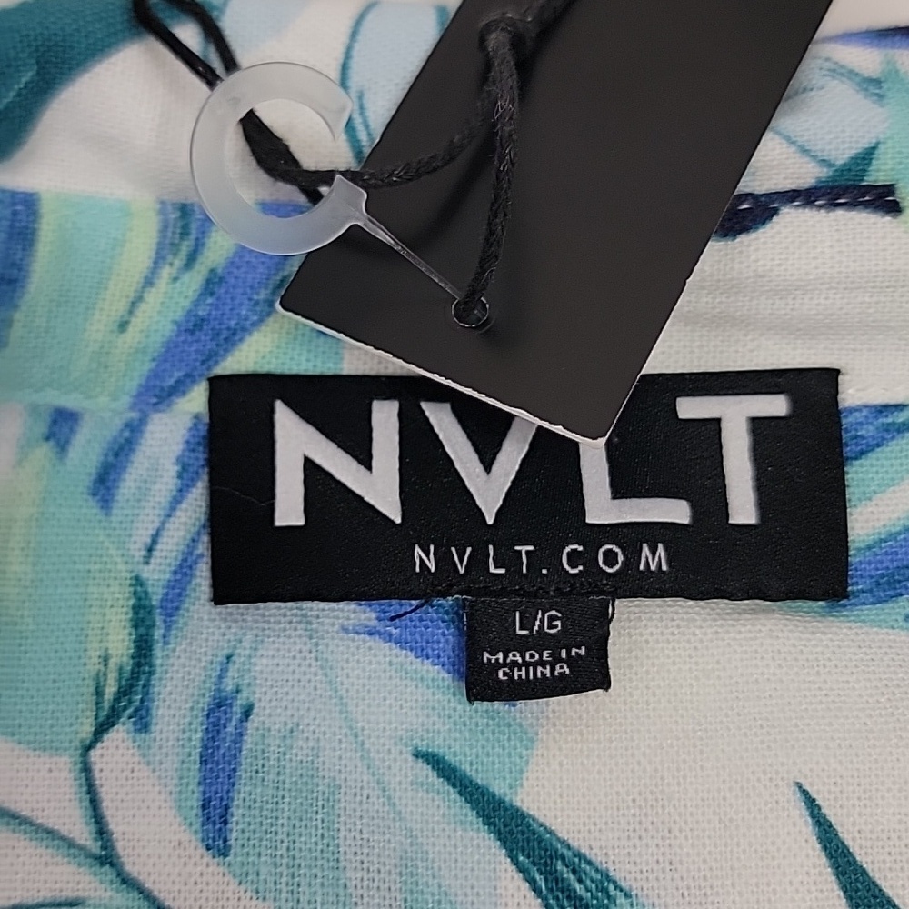 NVLT NWT TROPICAL FLORAL SLEEVELESS LINEN BLEND TOP SZ LARGE - Picture 12 of 13